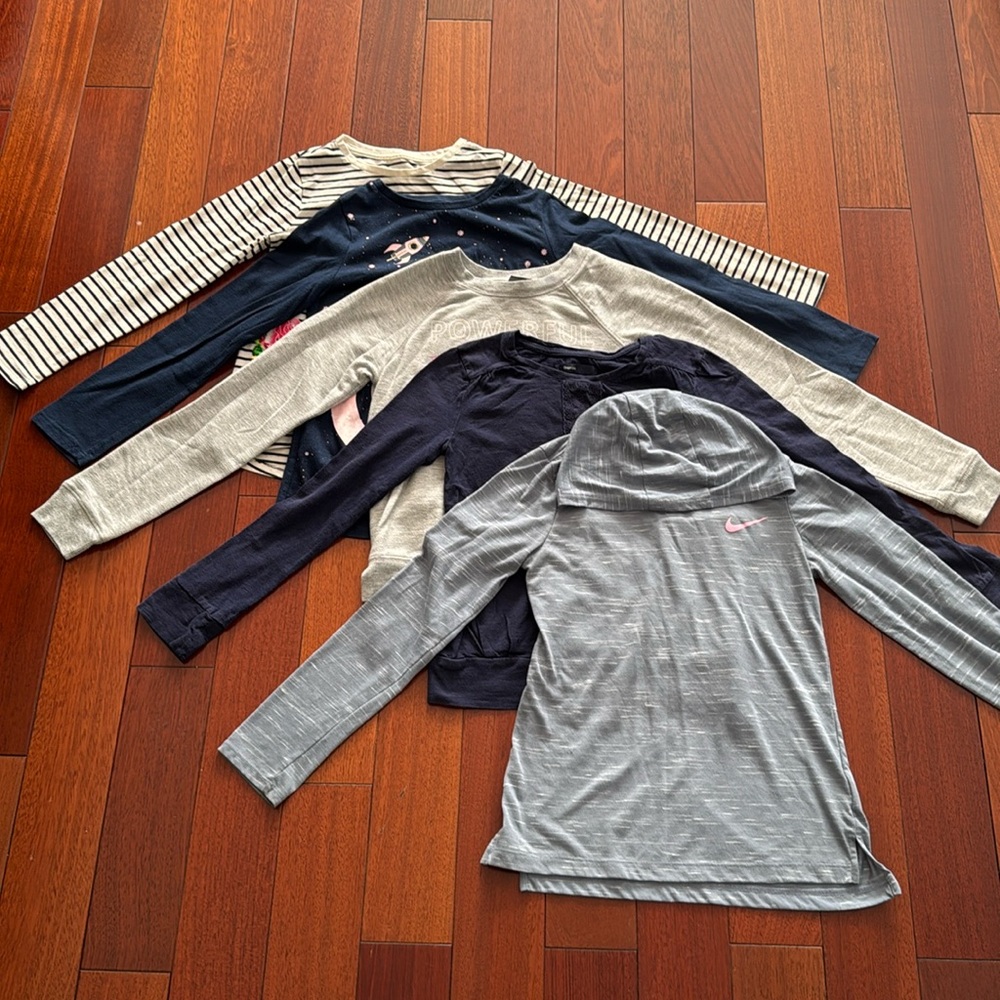 Girls long sleeve shirt bundle size 7-8